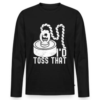Magnet Fischer Magnet Fischen - Männer Premium Bio Langarmshirt - Schwarz - Vorne - Nico (187cm)