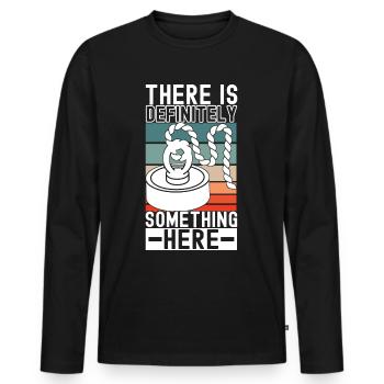Magnet Fischer Magnet Fischen - Männer Premium Bio Langarmshirt - Schwarz - Vorne - Nico (187cm)