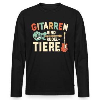Gitarrist Geschenk Gitarre Sprüche Musiker - Männer Premium Bio Langarmshirt - Schwarz - Vorne - Nico (187cm)