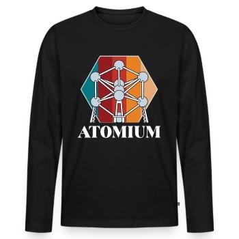 Atomium Atomic nucleus Brüssel Wissenschaft für Ph - Männer Premium Bio Langarmshirt - Schwarz - Vorne - Nico (187cm)
