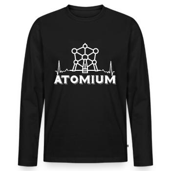 Atomium Heartbeat Atomic nucleus Brüssel Wissensch - Männer Premium Bio Langarmshirt - Schwarz - Vorne - Nico (187cm)