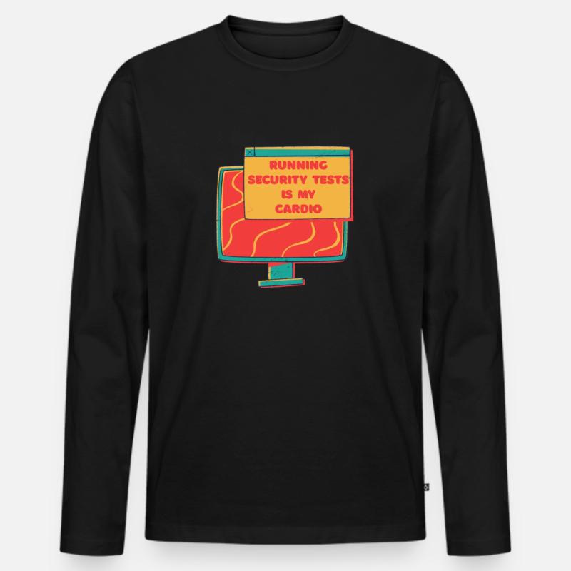 Cybersecurity - IT-Sicherheit Informatiker - Männer Premium Bio Langarmshirt - Schwarz