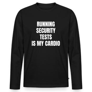 Cybersecurity - IT-Sicherheit Informatiker - Männer Premium Bio Langarmshirt - Schwarz - Vorne - Nico (187cm)