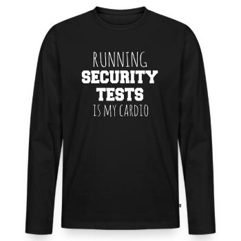 Cybersecurity - IT-Sicherheit Informatiker - Männer Premium Bio Langarmshirt - Schwarz - Vorne - Nico (187cm)
