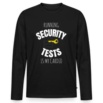 Cybersecurity - IT-Sicherheit Informatiker - Männer Premium Bio Langarmshirt - Schwarz - Vorne - Nico (187cm)