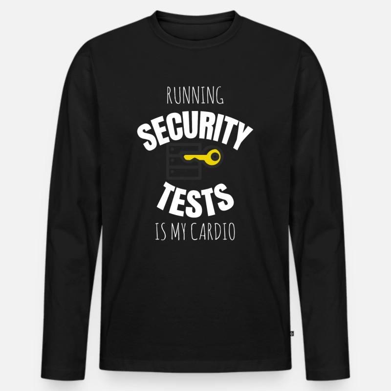 Cybersecurity - IT-Sicherheit Informatiker - Männer Premium Bio Langarmshirt - Schwarz