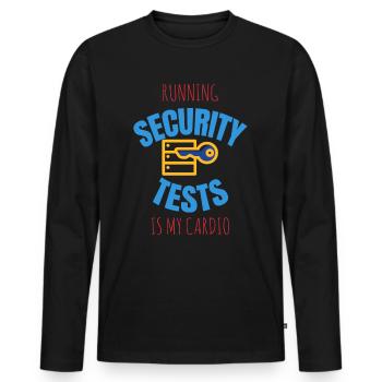Cybersecurity - IT-Sicherheit Informatiker - Männer Premium Bio Langarmshirt - Schwarz - Vorne - Nico (187cm)