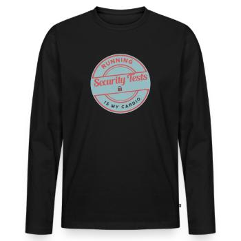 Cybersecurity - IT-Sicherheit Informatiker - Männer Premium Bio Langarmshirt - Schwarz - Vorne - Nico (187cm)