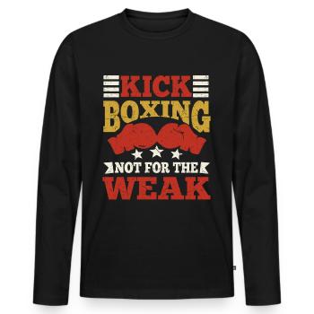 Kickboxing Not For The Weak Boxing Gloves Gifts - Männer Premium Bio Langarmshirt - Schwarz - Vorne - Nico (187cm)