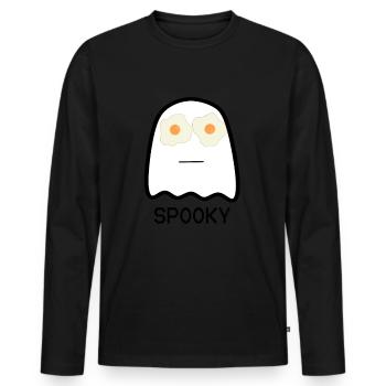 Fantôme - T-shirt manches longues Premium bio Homme - noir - Devant - Nico (187cm)