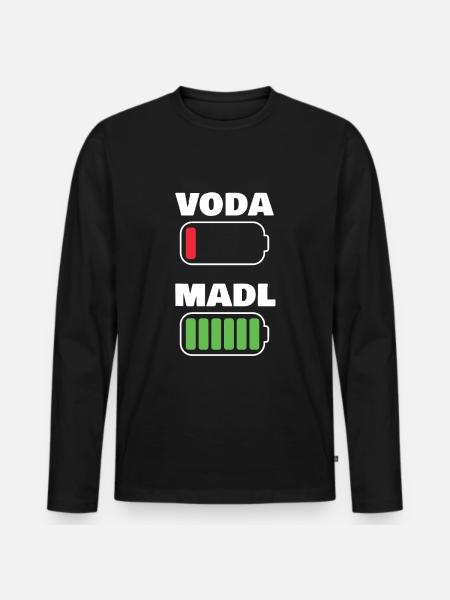 Voda Madl - Men's Premium Organic Long Sleeve Shirt - black