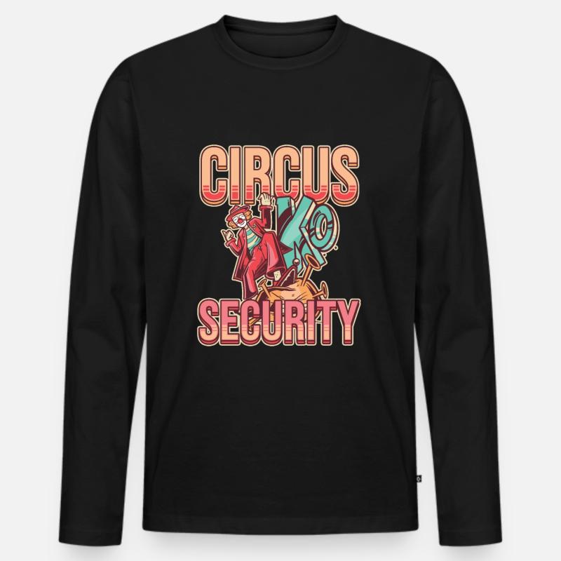 Circus Security - Männer Premium Bio Langarmshirt - Schwarz