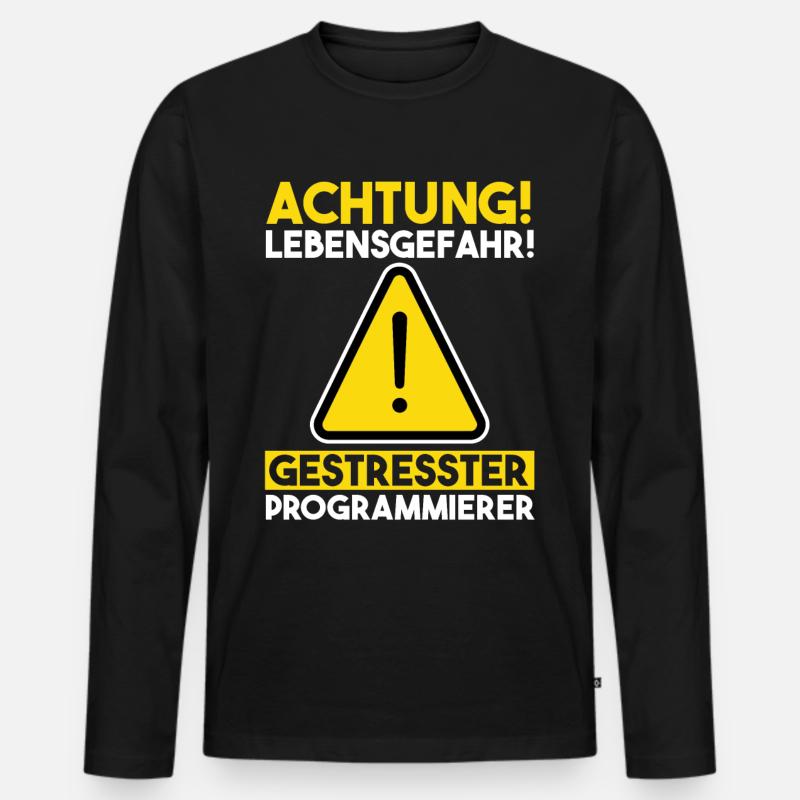 Programmieren Entwickler Coder Programmierer - Männer Premium Bio Langarmshirt - Schwarz