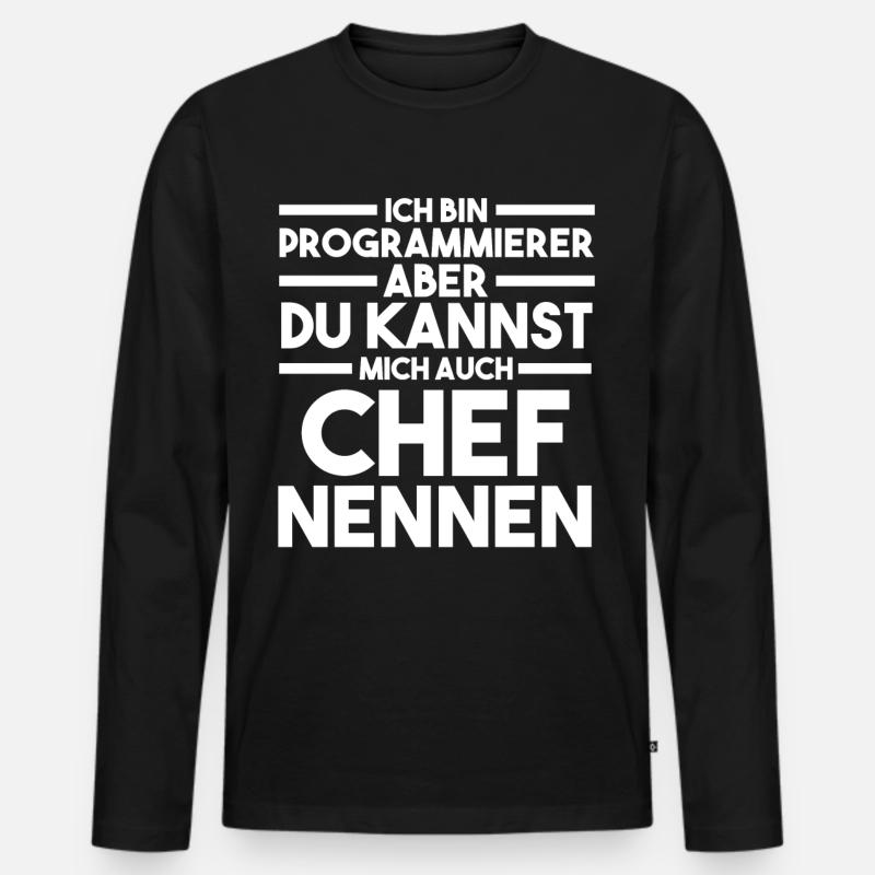 Programmieren Entwickler Coder Programmierer - Männer Premium Bio Langarmshirt - Schwarz