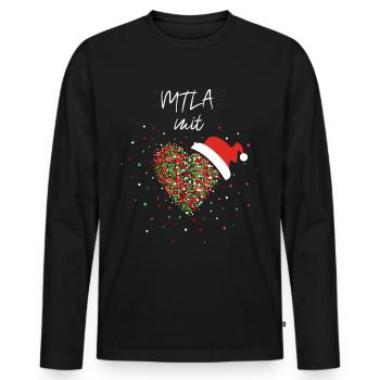MTLA Labormedizin Chemielaborantin Nikolausmütze - Männer Premium Bio Langarmshirt - Schwarz - Vorne - Nico (187cm)