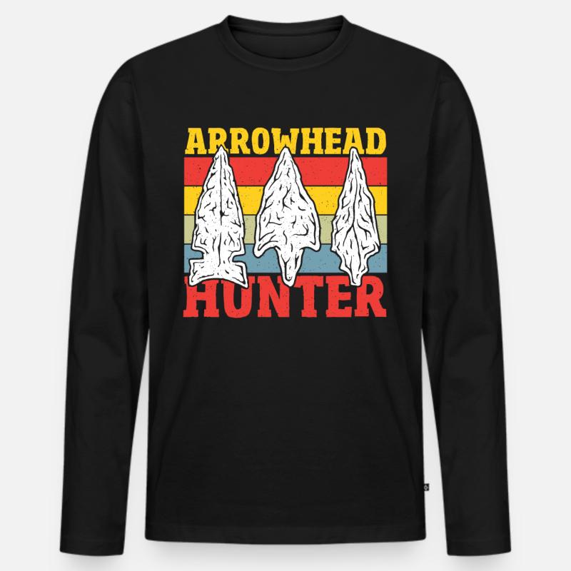 Pfeilspitzenjagd Pfeilspitzen-Jagd Pfeilspitzen-Sa - Männer Premium Bio Langarmshirt - Schwarz
