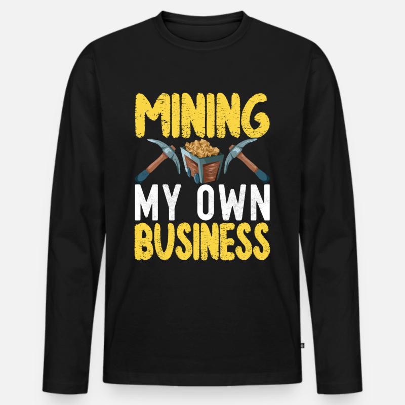 Goldgräber Goldschürfen - Männer Premium Bio Langarmshirt - Schwarz