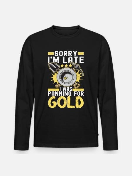 Gold Diggers Gold Mining - Men's Premium Organic Long Sleeve Shirt - black