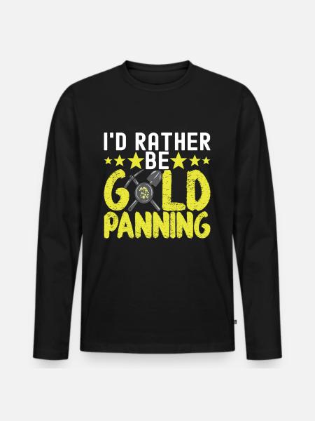 Gold Diggers Gold Mining - Men's Premium Organic Long Sleeve Shirt - black