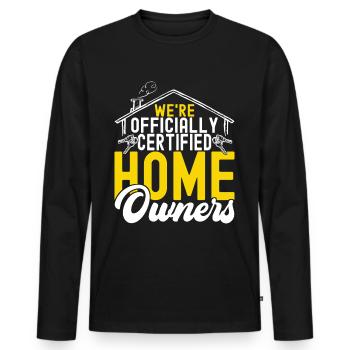 Homeowners Home Purchase - Men's Premium Organic Long Sleeve Shirt - black - Front - Nico (187cm)