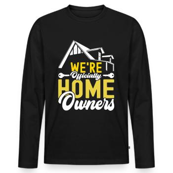 Homeowners Home Purchase - Men's Premium Organic Long Sleeve Shirt - black - Front - Nico (187cm)
