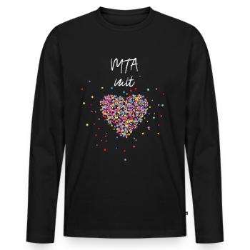 MTA mit Herz Medizinisch Technische Assistentin - Männer Premium Bio Langarmshirt - Schwarz - Vorne - Nico (187cm)
