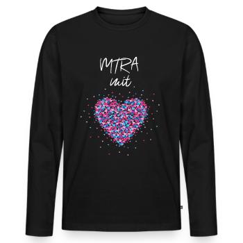MTRA mit Herz Strahlentherapie Computertomografie - Männer Premium Bio Langarmshirt - Schwarz - Vorne - Nico (187cm)