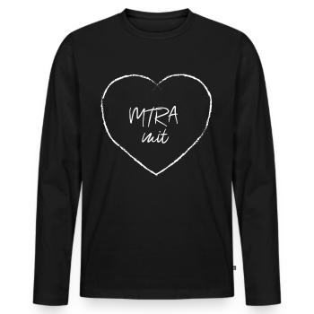 MTRA mit Herz Medizinischer Beruf Tiermedizin - Männer Premium Bio Langarmshirt - Schwarz - Vorne - Nico (187cm)