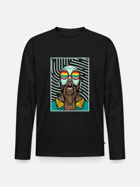 Gay pride - Men's Premium Organic Long Sleeve Shirt - black