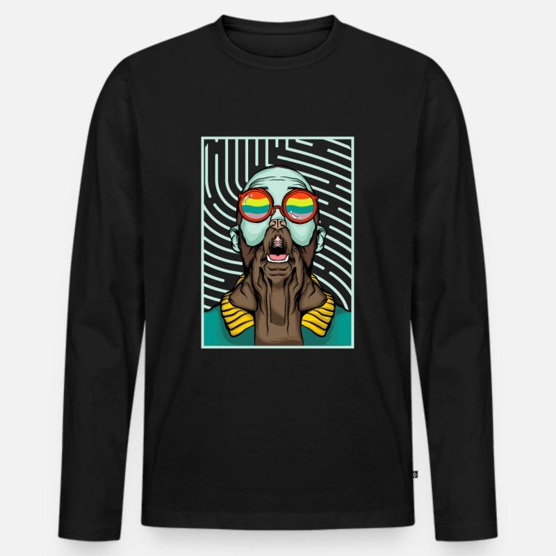 Gay pride - Männer Premium Bio Langarmshirt - Schwarz
