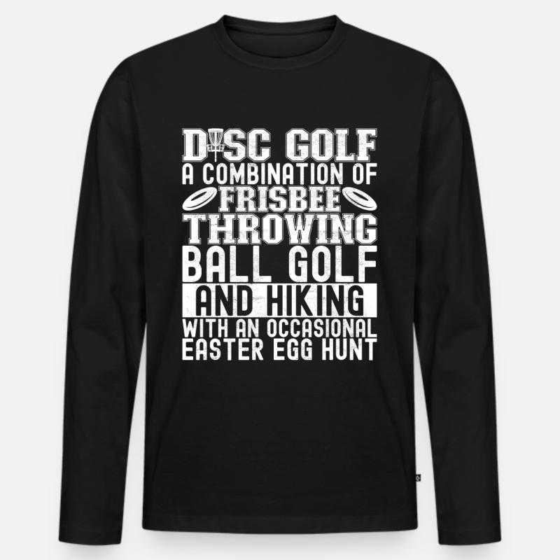 Disc Golf Discgolfspieler - Männer Premium Bio Langarmshirt - Schwarz