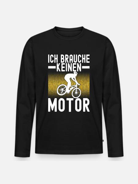 Fahrrad Fahrradfahrer - Männer Premium Bio Langarmshirt - Schwarz