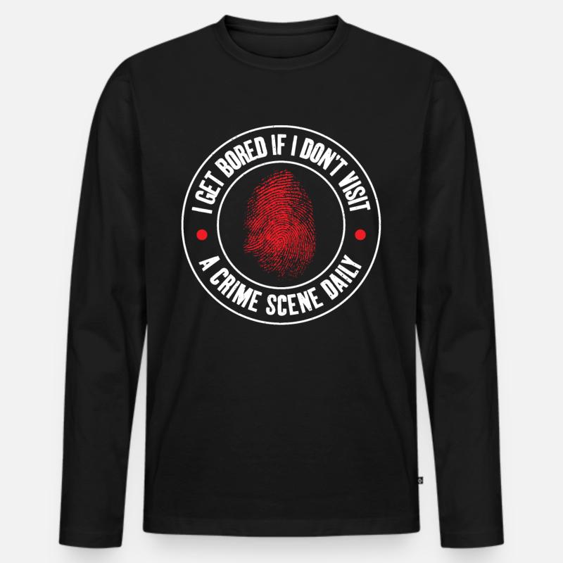 Sono annoiato, scienziato forense, - Maglia a manica lunga ecologica premium da uomo - nero