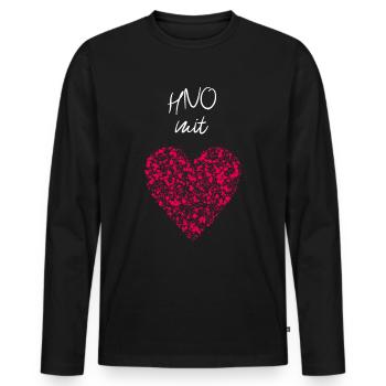 HNO mit Herz Hals-Nasen-Ohren Fachärztin - Männer Premium Bio Langarmshirt - Schwarz - Vorne - Nico (187cm)