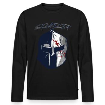 Spartan Army Ancient Greece Sparta Helmet Gla - Men's Premium Organic Long Sleeve Shirt - black - Front - Nico (187cm)