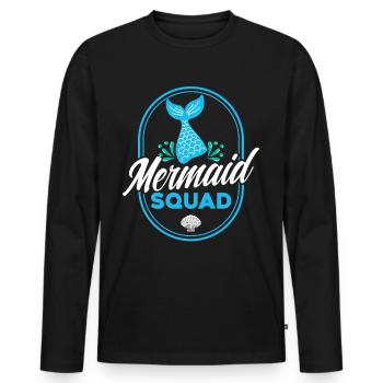 Escouade de sirènes - T-shirt manches longues Premium bio Homme - noir - Devant - Nico (187cm)