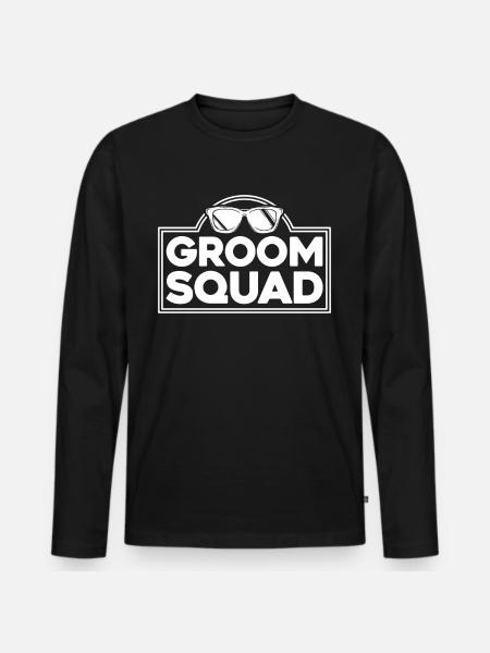 Groom Squad - Men's Premium Organic Long Sleeve Shirt - black