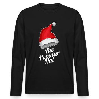 Santa's Hat Is The Popular Hat For Christmas - Men's Premium Organic Long Sleeve Shirt - black - Front - Nico (187cm)
