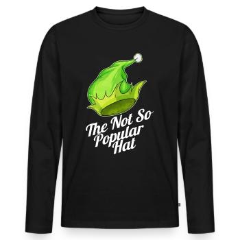 The Elfs Hat Is The Not So Popular Hat For - Men's Premium Organic Long Sleeve Shirt - black - Front - Nico (187cm)
