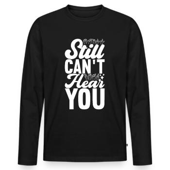 Sourds sourds muets sourds - T-shirt manches longues Premium bio Homme - noir - Devant - Nico (187cm)