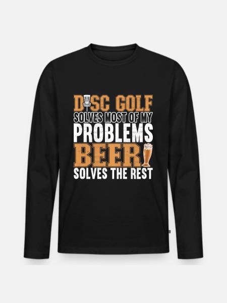 Disc Golf Disc Golfer - Men's Premium Organic Long Sleeve Shirt - black
