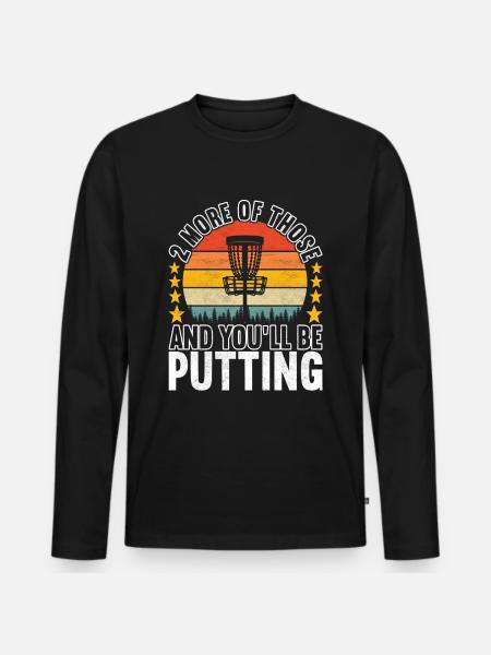 Disc Golf Discgolfspieler - Männer Premium Bio Langarmshirt - Schwarz