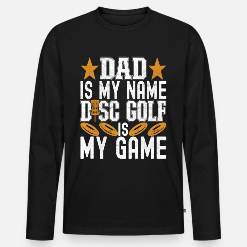Disc Golf Disc Golfer - Men's Premium Organic Long Sleeve Shirt - black