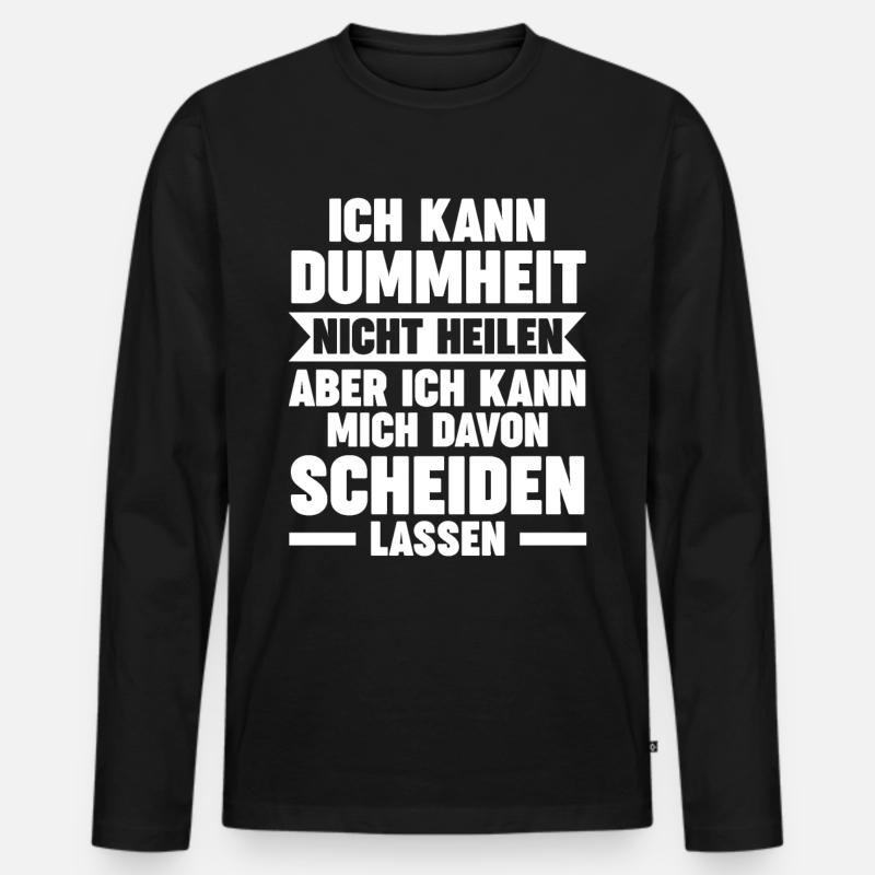 Scheidungsparty Geschieden Scheidung - Männer Premium Bio Langarmshirt - Schwarz