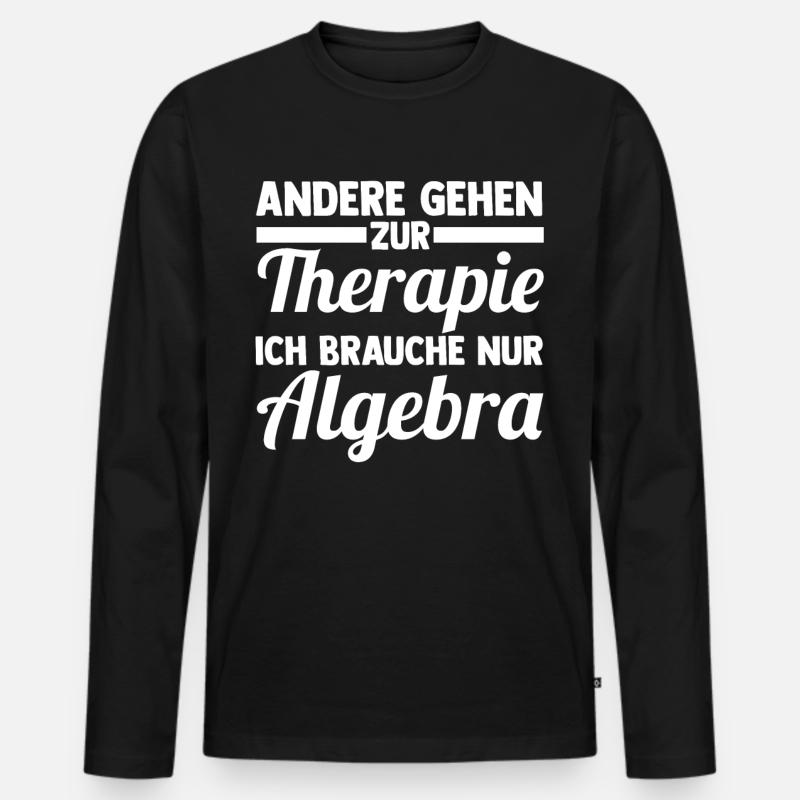 Mathematik Mathe Rechnen Algebra - Männer Premium Bio Langarmshirt - Schwarz