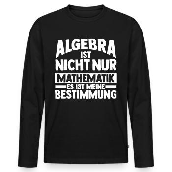 Mathematik Mathe Rechnen Algebra - Männer Premium Bio Langarmshirt - Schwarz - Vorne - Nico (187cm)