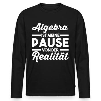 Mathematik Mathe Rechnen Algebra - Männer Premium Bio Langarmshirt - Schwarz - Vorne - Nico (187cm)