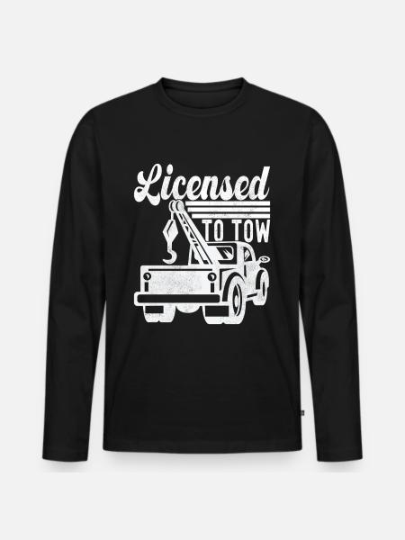 Abschleppwagen Abschleppdienst - Männer Premium Bio Langarmshirt - Schwarz