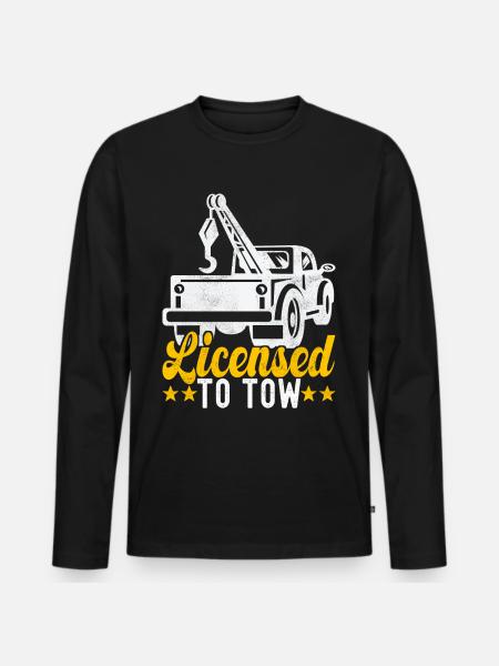 Abschleppwagen Abschleppdienst - Männer Premium Bio Langarmshirt - Schwarz