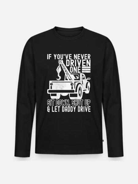 Abschleppwagen Abschleppdienst - Männer Premium Bio Langarmshirt - Schwarz